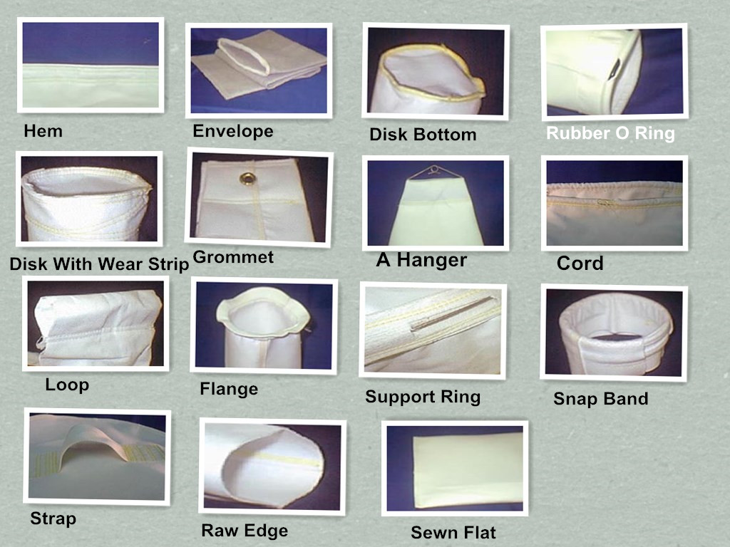 Types of filter bags and dust removal technology.